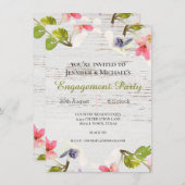 Rustikales Rosa Florals auf der Weißen Verlobung E (Vorne/Hinten)