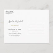 Rustikales rosa Foto Save the Date Einladung Postkarte (Rückseite)