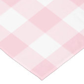 Rustikales rosa Gingham Karo Kariertes Muster Tischdecke (Schrägansicht)