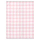 Rustikales rosa Gingham Karo Kariertes Muster Tischdecke (Vorderseite)