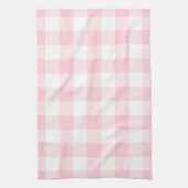 Rustikales rosa Gingham-Karo-Karo-Muster Geschirrtuch (Vertikal)