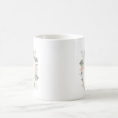 Rustikales rosa goldfarbenes Boho Custom Monogram Kaffeetasse (Mittel)