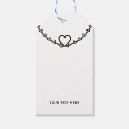 Rustikales rosa Heart Vine Brautparty Gastgeschenk Geschenkanhänger