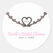 Rustikales rosa Heart Vine Brautparty Gastgeschenk