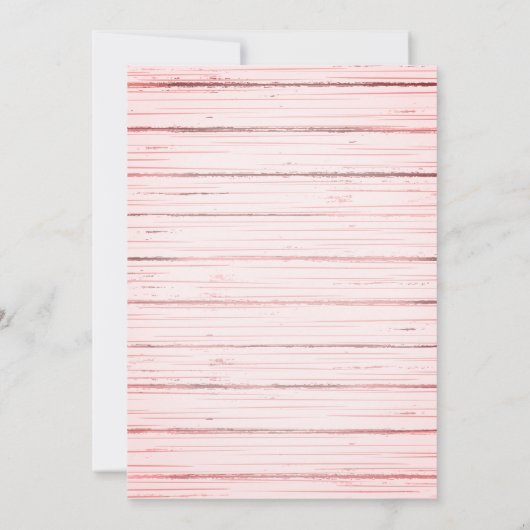 Rustikales Rosa Holz Silber Glitzer Brautparty Einladung (Rückseite)