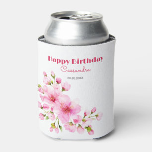 Rustikales rosa Kirschblossom Sakura Floral Geburt Dosenkühler