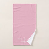 Rustikales rosa Monogramm Handtuch (Handtuch)