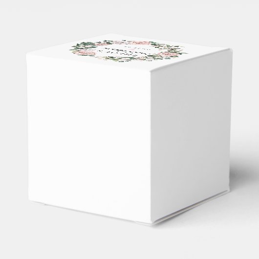 Rustikales Rosa Rose Brautparty Geschenkschachtel (Rückseite)