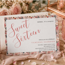 Rustikales Rosa Rose Gold 16 . Geburtstag