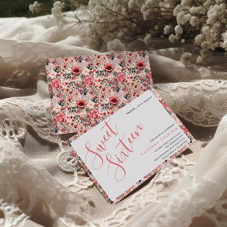 Rustikales Rosa Rose Gold 16 . Geburtstag Einladung