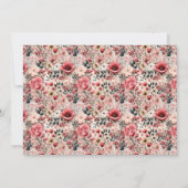 Rustikales Rosa Rose Gold 16 . Geburtstag Einladung (Rückseite)