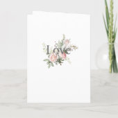 Rustikales rosa Rosen-Blumen-Hochzeitsbüchlein Programm (Rückseite)