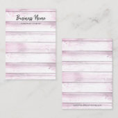 Rustikales rosafarbenes Schmuckstück Visitenkarte (Vorne/Hinten)