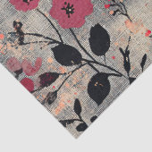 Rustikales Rosé-Blumen-Leinenmuster (3) Seidenpapier (Detail)