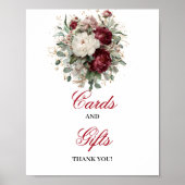 Rustikales Rosé-Burgunder-Karten-und-Geschenke-Sch Poster (Vorne)