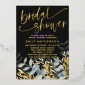 Rustikales Rose Gold Brautparty Folieneinladung (Vorderseite)