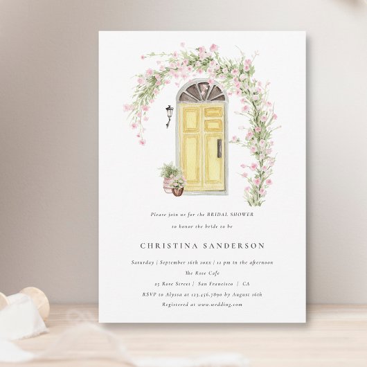 Rustikales Rosengarten Brautparty Einladung