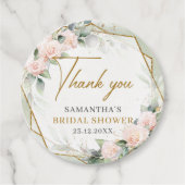 Rustikales Rosenrosen-Brautparty Geschenkanhänger (Vorderseite)