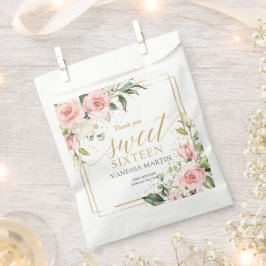 Rustikales Rosenrosen, goldgelb, 16 . Geburtstag Geschenktütchen