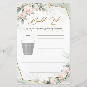 Rustikales Rosenrosenspiel Gold Bucket List