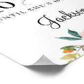 Rustikales Rosenschild Poster (Ecke)