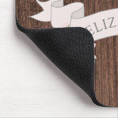 Rustikales Rostband, Monogramm Mousepad (Ecke)