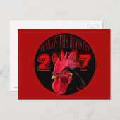 Rustikales Roster Jahr 2017 Postkarte (Vorne/Hinten)