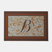 Rustikales, rostfreies, kundenspezifisches Monogra Fußmatte (Vorderseite)