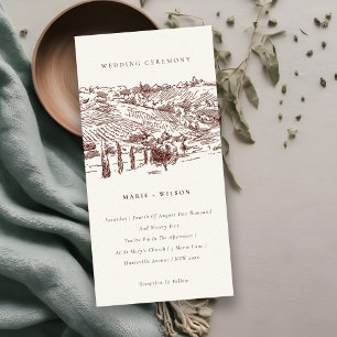 Rustikales Rostweingut Hochzeitstag im Hochgebirge Dankeskarte