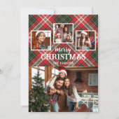 Rustikales Rot/Grün Kariertes Frohe Weihnachten 4- (Vorderseite)