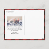 Rustikales Rot Kariert Frohe Weihnachten Foto (Rückseite)