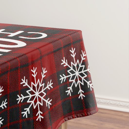 Rustikales Rot Kariert schönste Zeit des Jahres Tischdecke (Beispiel)