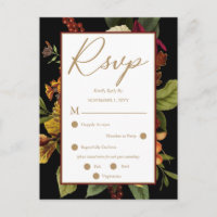 Rustikales Rot | Orange Floral Bouquet UAWG Postca