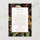 Rustikales Rot | Orange Floral Bouquet Wedding Det Begleitkarte (Vorderseite)