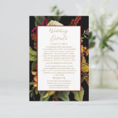 Rustikales Rot | Orange Floral Bouquet Wedding Det Begleitkarte (Stehend Vorderseite)