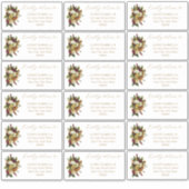 Rustikales Rot | Orange Floral Wedding Guest Addre Aufkleber (Vorderseite)