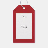 Rustikales Rot-Schwarz-Buffalo-Kariertes Muster Mo Geschenkanhänger (Rückseite)