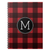 Rustikales Rot-Schwarz-Buffalo-Kariertes Muster Mo Notizblock (Vorderseite)
