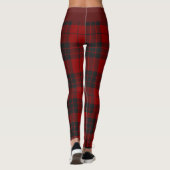 Rustikales Rot-Schwarz-Tartan-Buffalo-Muster Karie Leggings (Rückseite)