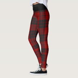 Rustikales Rot-Schwarz-Tartan-Buffalo-Muster Karie Leggings