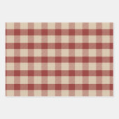 Rustikales Rot-, Tan- und Grünes Weihnachtswackelp Geschenkpapier Set (Vorderseite)