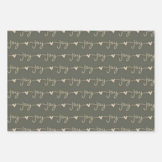 Rustikales Rot-, Tan- und Grünes Weihnachtswackelp Geschenkpapier Set (Vorderseite 3)