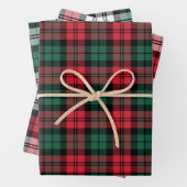 Rustikales Rot und Grün Schwarz Karierte Weihnacht Geschenkpapier Set (Beispiel)