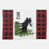 Rustikales Rot und Kariertes Buffalo Geschirrtuch (Horizontal)