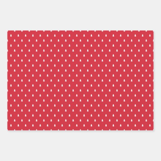 Rustikales Rot und Schwarze Uhr Kariert Frohe Weih Geschenkpapier Set (Vorderseite 3)