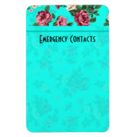 Rustikales Rot & Weiße Rosen Blau-Grün Hintergrund