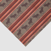 Rustikales rotbraunes Elchmuster-Seidenpapier Seidenpapier (Ausschnitt)