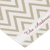 Rustikales rote und weiße Imitat-Leinwand-Zickzack Kurzer Tischläufer (Ecke)