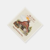 Rustikales Roter Barn Farm Birthday Traktor Party Serviette (Ecke)