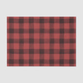 Rustikales roter und schwarzer Büffel-kariertes Seidenpapier (Vorderseite)